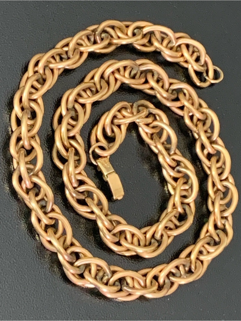 C.O. Vintage 12K Gold Filled Double Link Statement Chain - 42g - 15.1/4” x 9mm